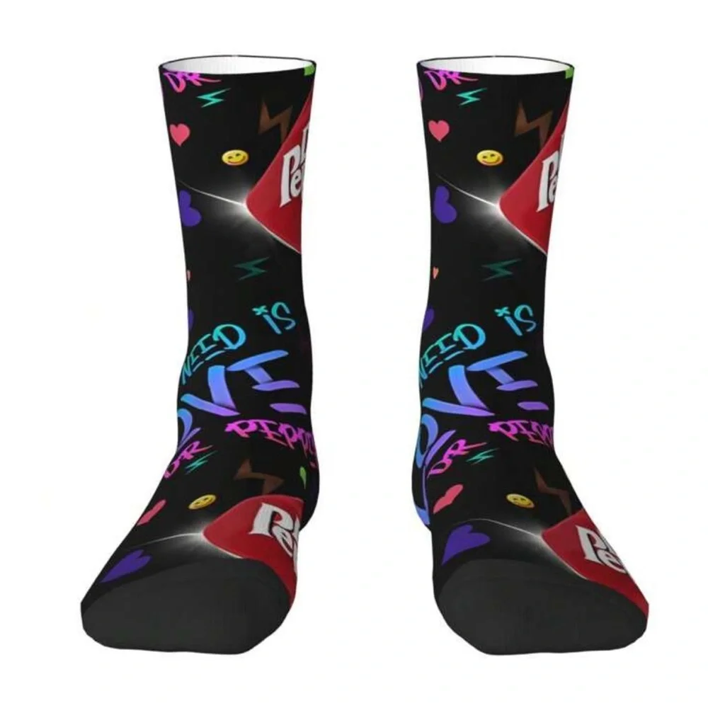 •For the Love of Dr. Pepper• Colorful Graphic Unisex Novelty Socks